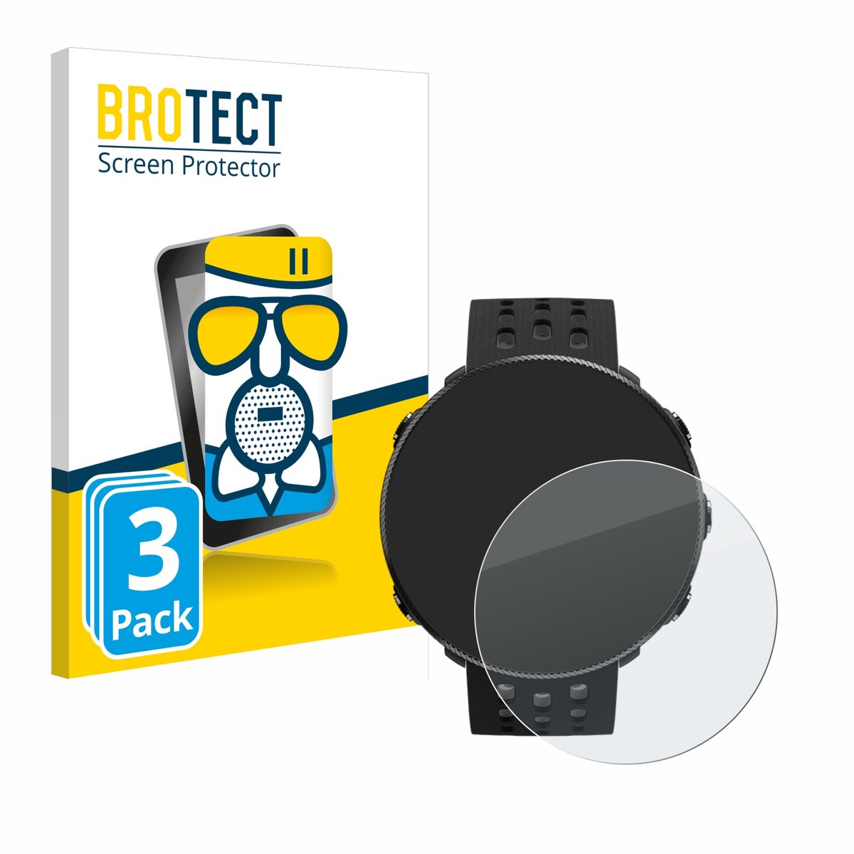 BROTECT - Screenprotector voor Polar Vantage M2 - Folie Beschermfolie Beschermglas matte 3 Stuks