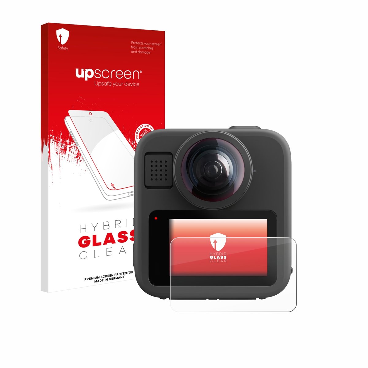 upscreen - Screenprotector voor GoPro Max 2 - Folie Beschermfolie Beschermglas transparant