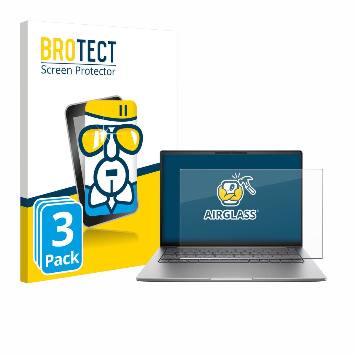 Screenprotector 3 Stuks voor HP ZBook 8 G1a 14" Beschermglas transparant