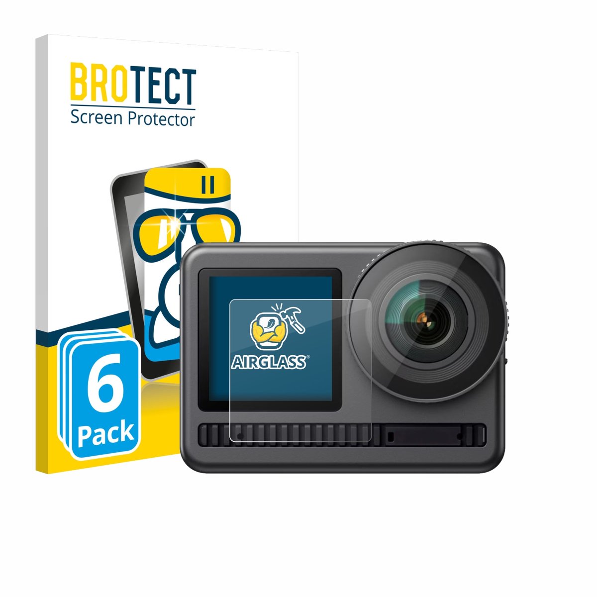Screenprotector 6 Stuks voor Akaso Brave 8 (Display voor) Beschermglas transparant