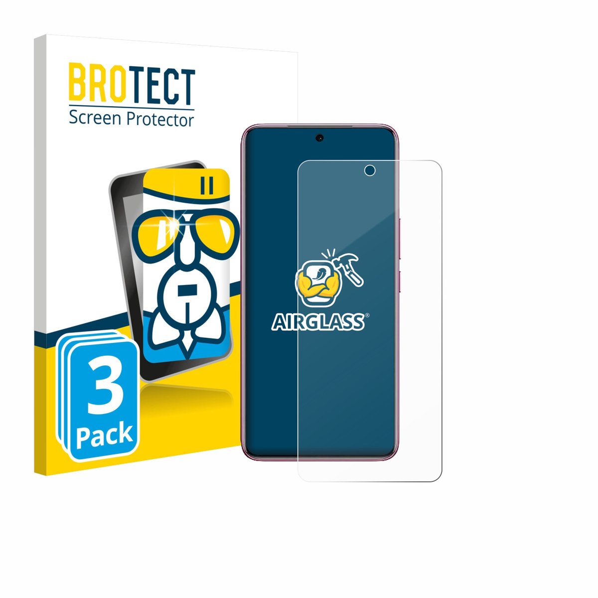 Screenprotector 3 Stuks voor Vivo V60e Beschermglas transparant