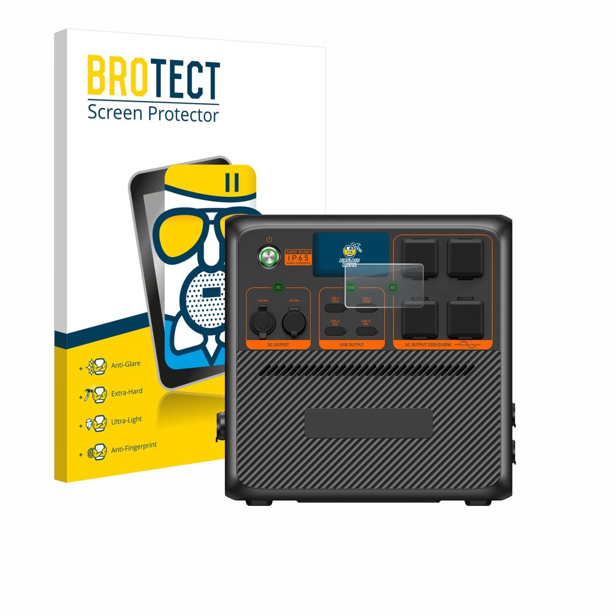 BROTECT - Screenprotector voor Bluetti AC240P - Folie Beschermfolie Beschermglas matte