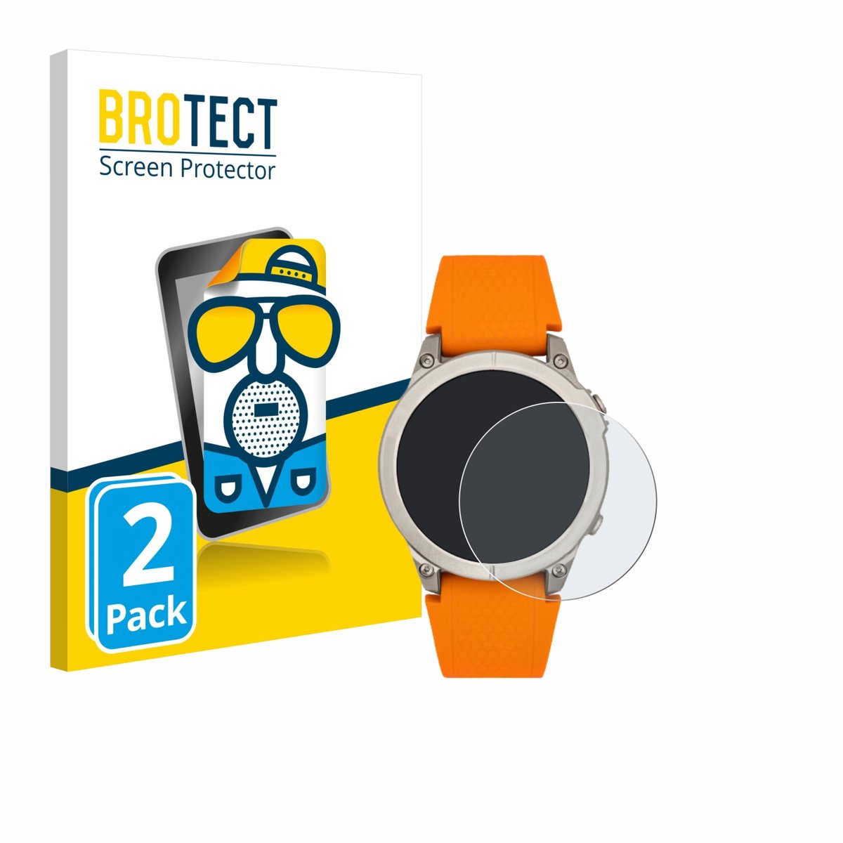 BROTECT - Screenprotector voor Watchmark GPS WATCH - Folie Beschermfolie matte 2 Stuks