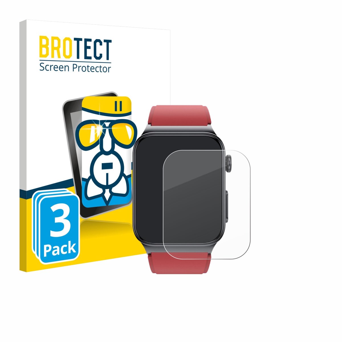 Screenprotector 3 Stuks voor Watchmark Kardiowatch Cardio One Beschermglas transparant
