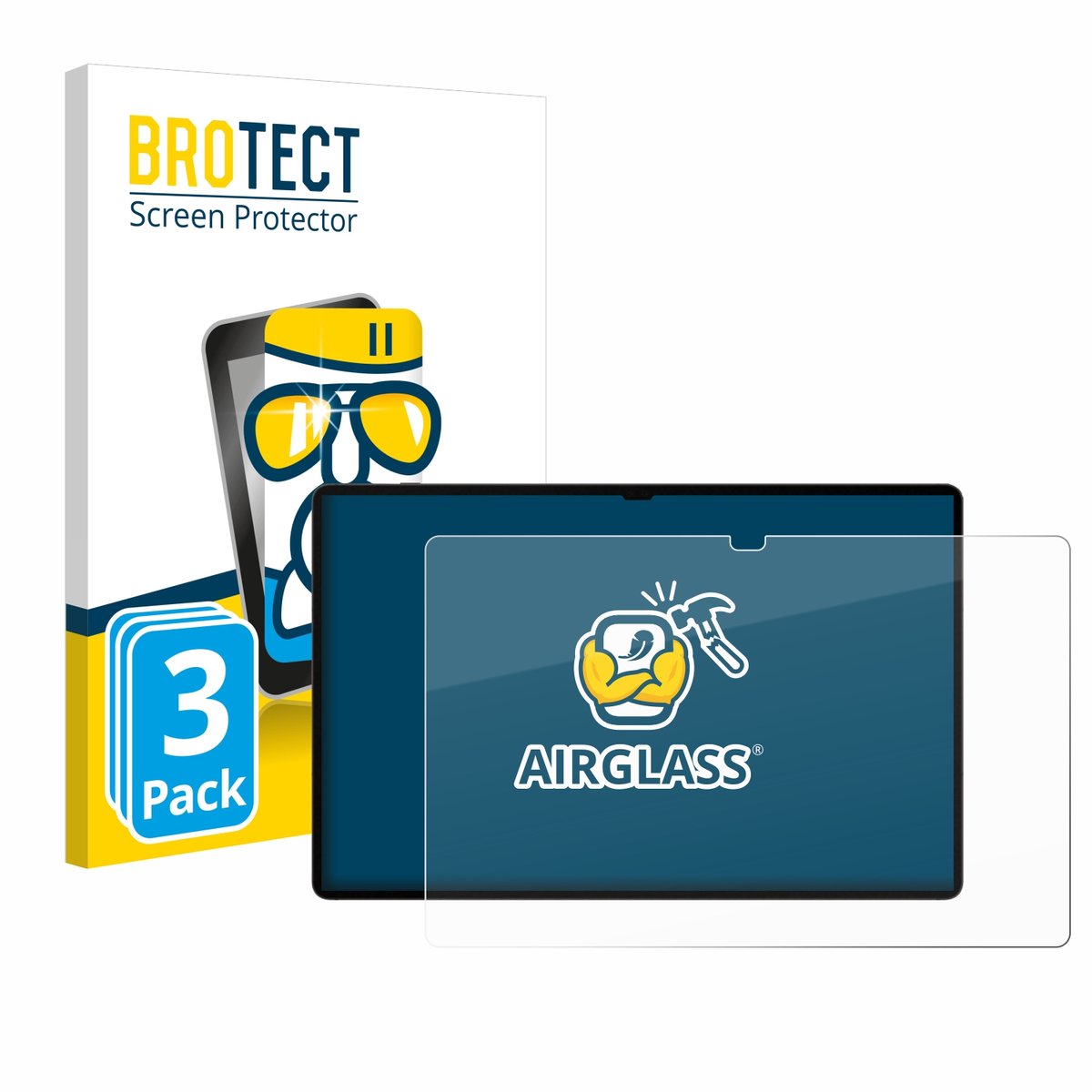 Screenprotector 3 Stuks voor Samsung Galaxy Tab S9 Ultra WiFi Beschermglas transparant