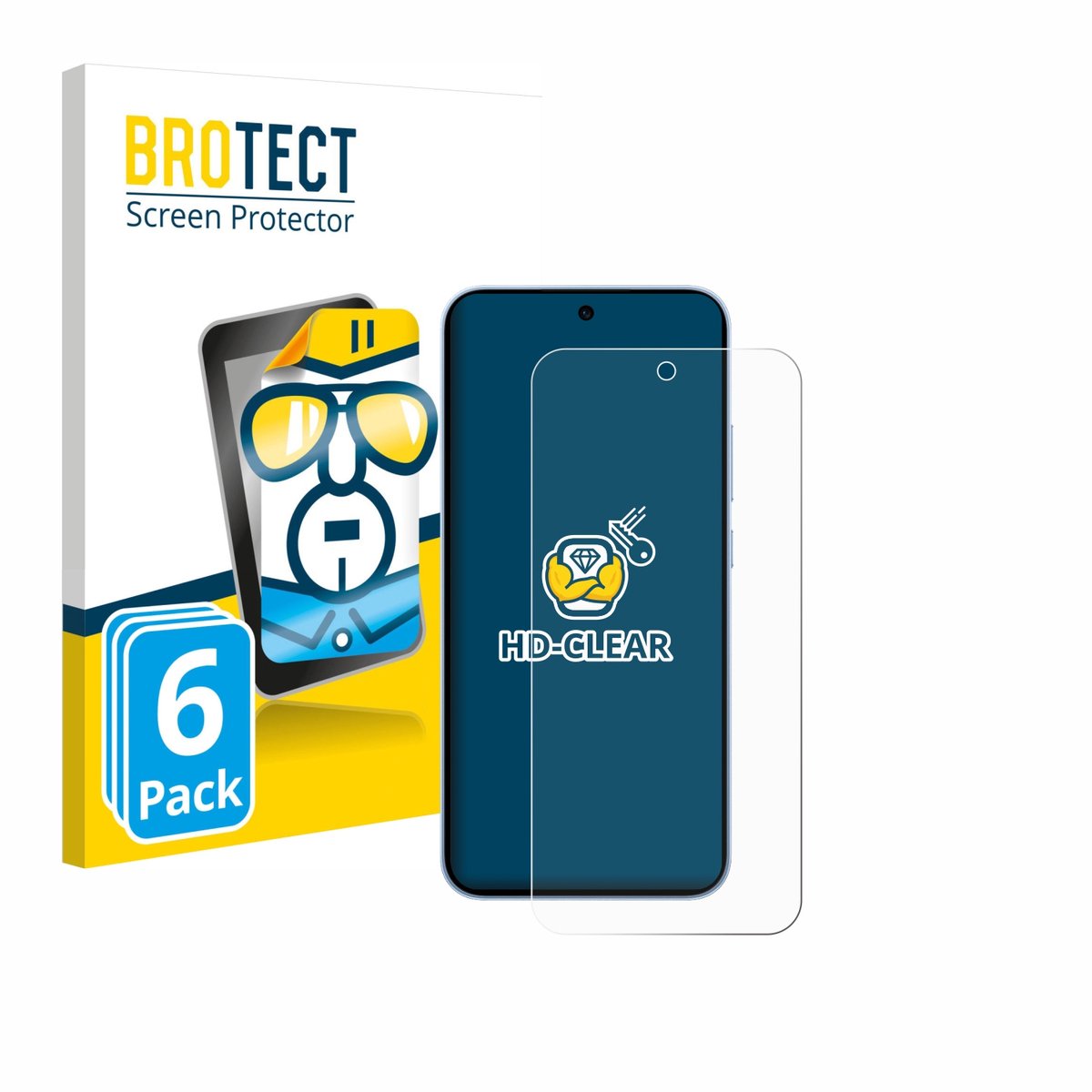 BROTECT - Screenprotector voor Oppo Reno 15 FS 5G - Folie Beschermfolie transparant 6 Stuks