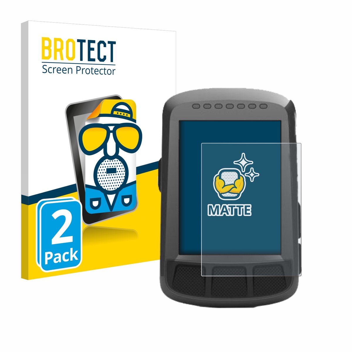 BROTECT - Screenprotector voor Wahoo Elemnt Bolt GPS - Folie Beschermfolie matte 2 Stuks