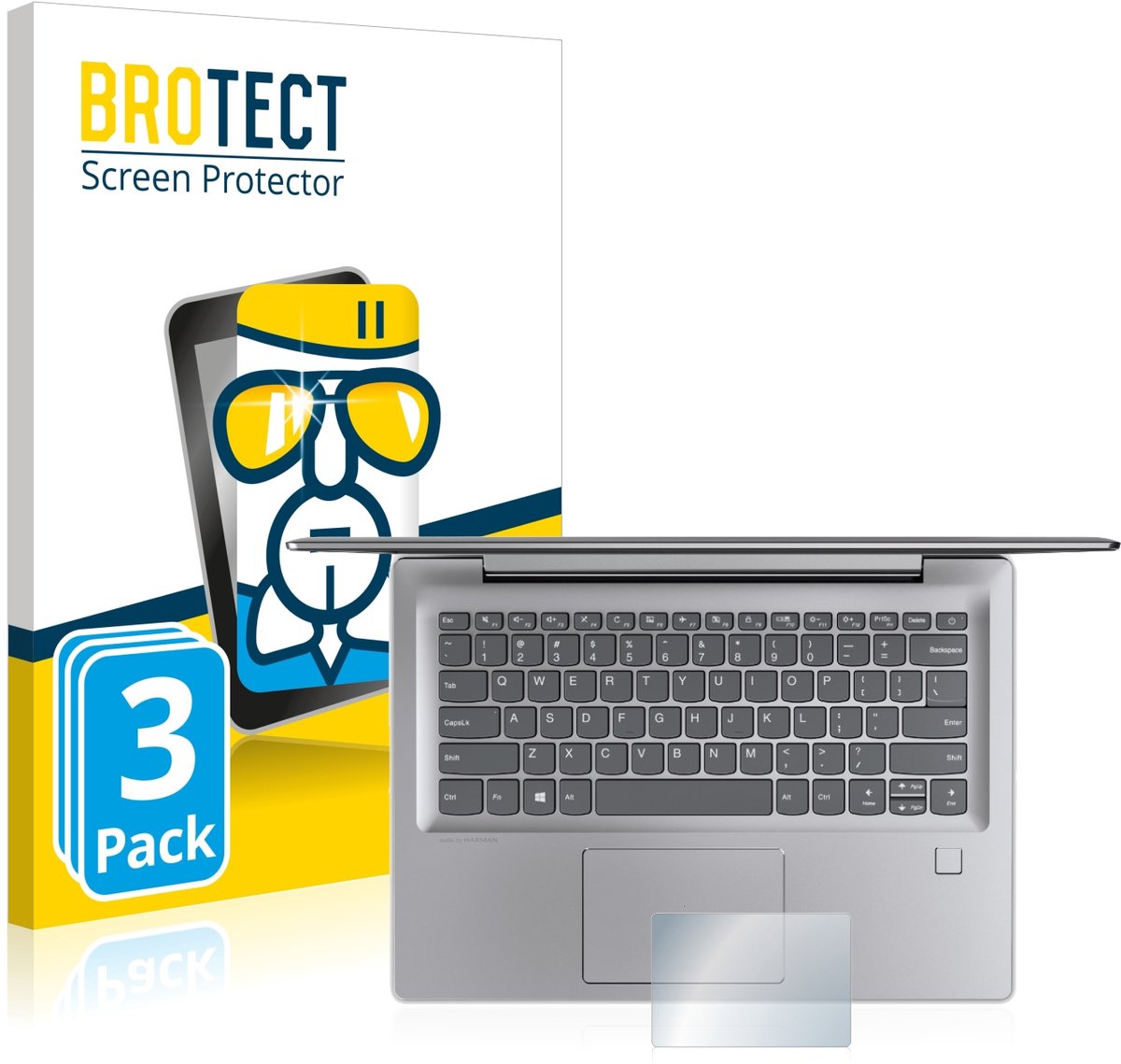 Screenprotector 3 Stuks voor Lenovo IdeaPad 530s (14") Touchpad Beschermglas transparant
