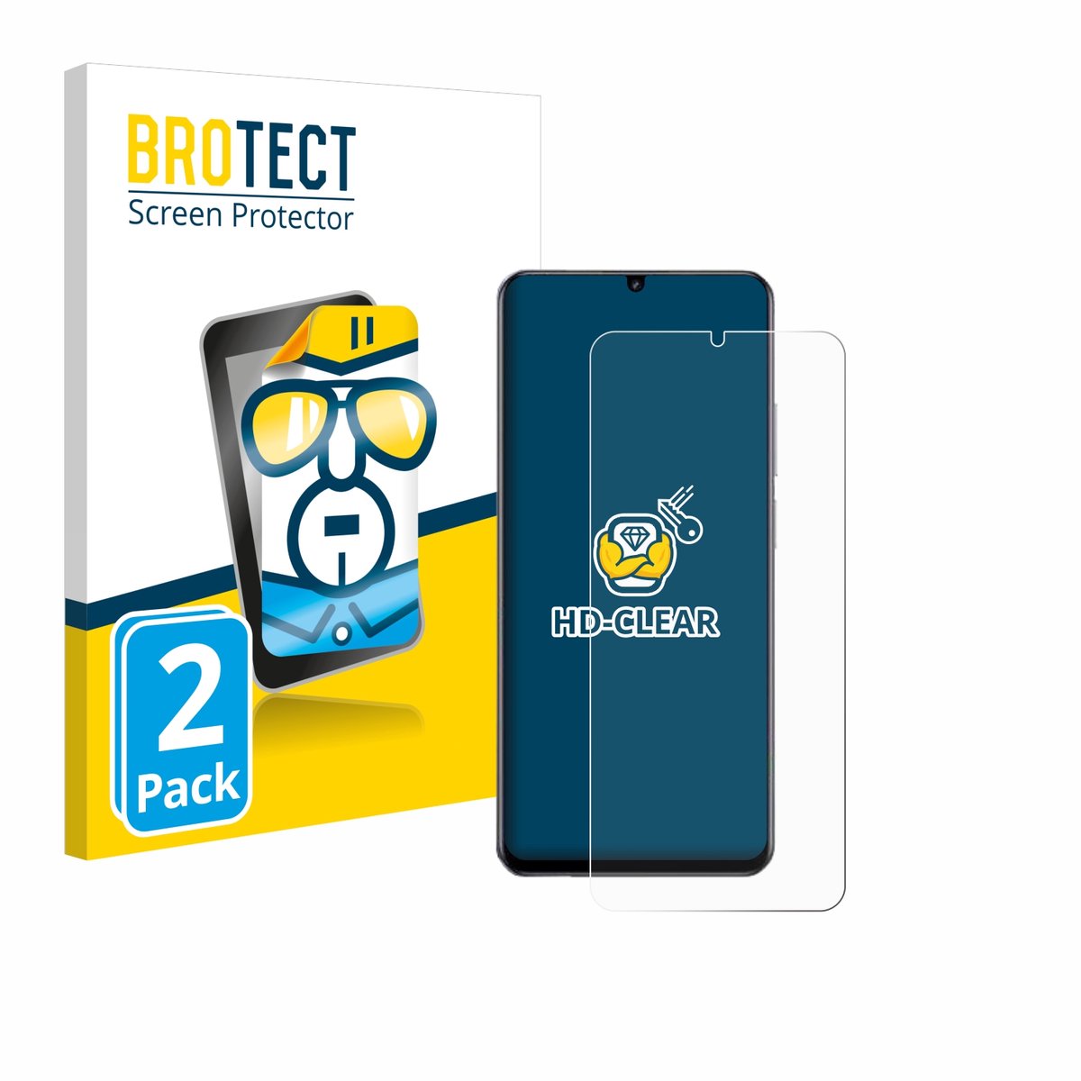 BROTECT - Screenprotector voor realme Note 60 4G - Folie Beschermfolie transparant 2 Stuks