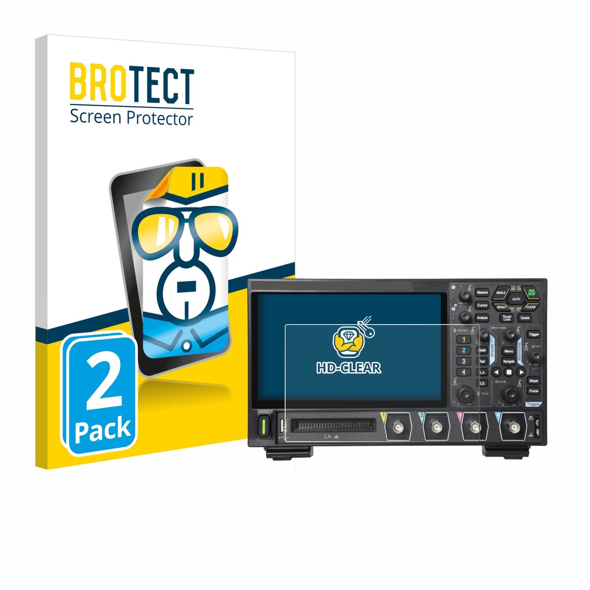 BROTECT - Screenprotector voor Rigol DHO914 - Folie Beschermfolie transparant 2 Stuks