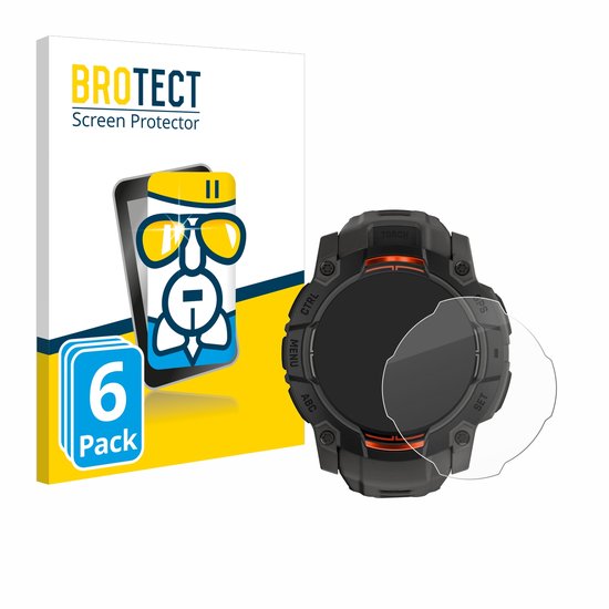 Screenprotector 6 Stuks voor Garmin Instinct 3 Solar (50 mm) Beschermglas transparant