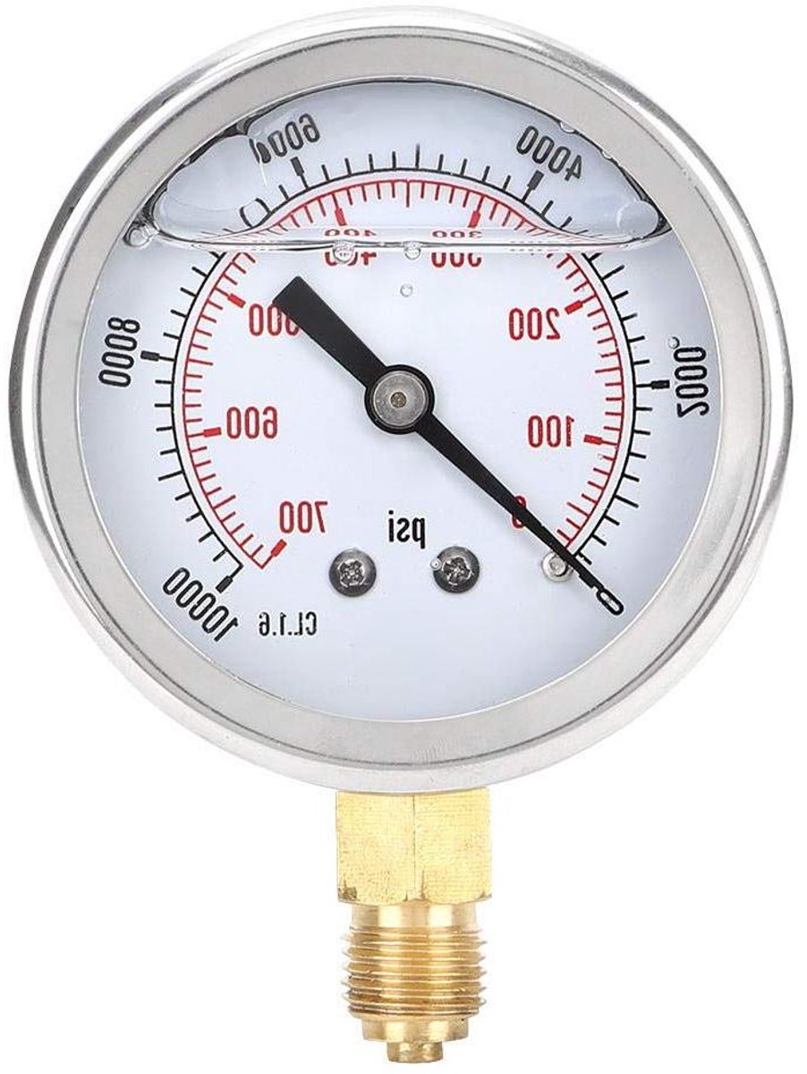 Allecto- Oliedrukmeter - Drukmaat - 0-700bar - 0-10000psi - Olieinjectie - 1/4BSP Draad - Geschikt voor - Auto - Zwart Oliedrukmeter, 0-700bar, 0-10000psi de Drukmaat van de Olieinjectie, 1/4BSP Draad.