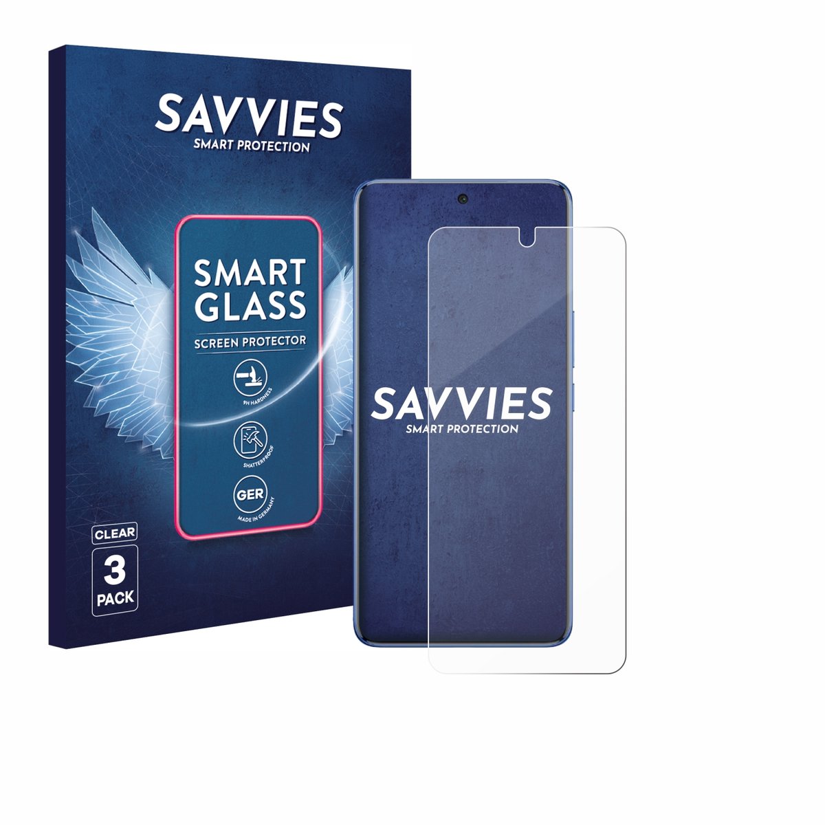 3 Stuks Savvies Screenprotector - geschikt voor Vivo V50e - beschermfolie glas transparant