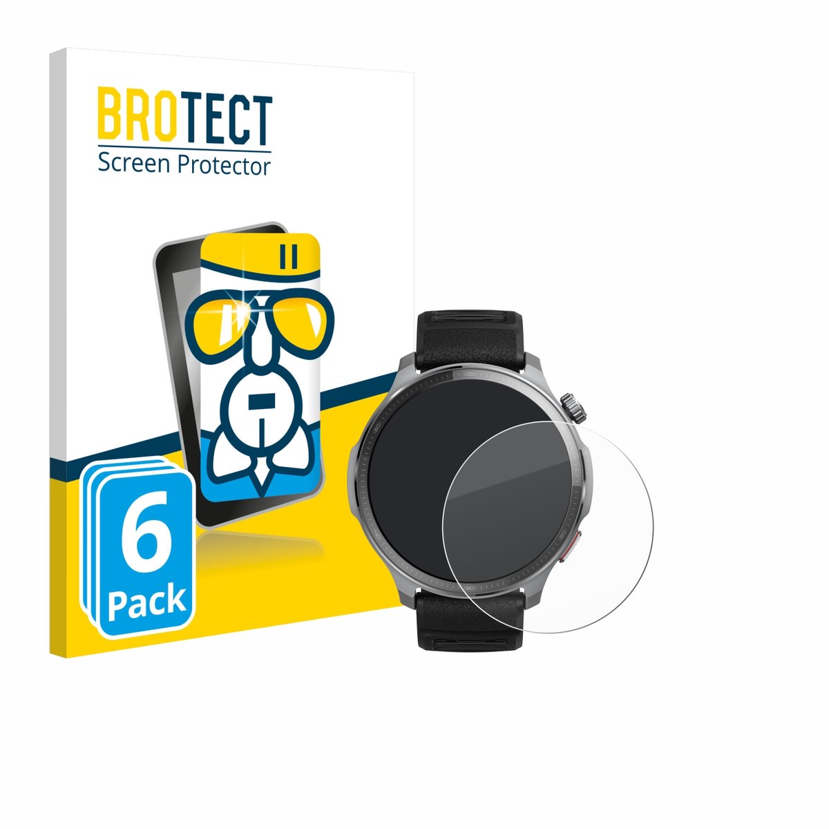 Screenprotector 6 Stuks voor Huami Amazfit Balance 2 XT Beschermglas transparant