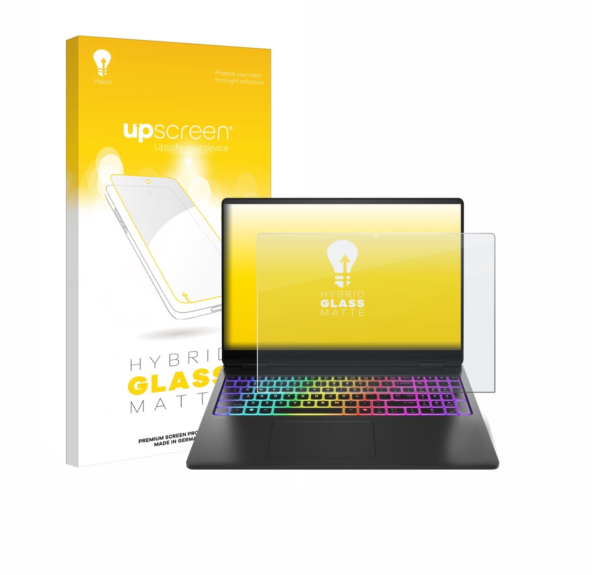 upscreen - Screenprotector voor HP Omen Max 16 - Folie Beschermfolie Beschermglas matte