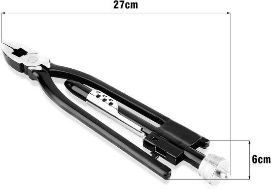 Draadwikkeltang met 18/20 gauge staal - 228 mm lang - voor veiligheidsdraad toepassingen van Merkloos	 — afbeelding 3