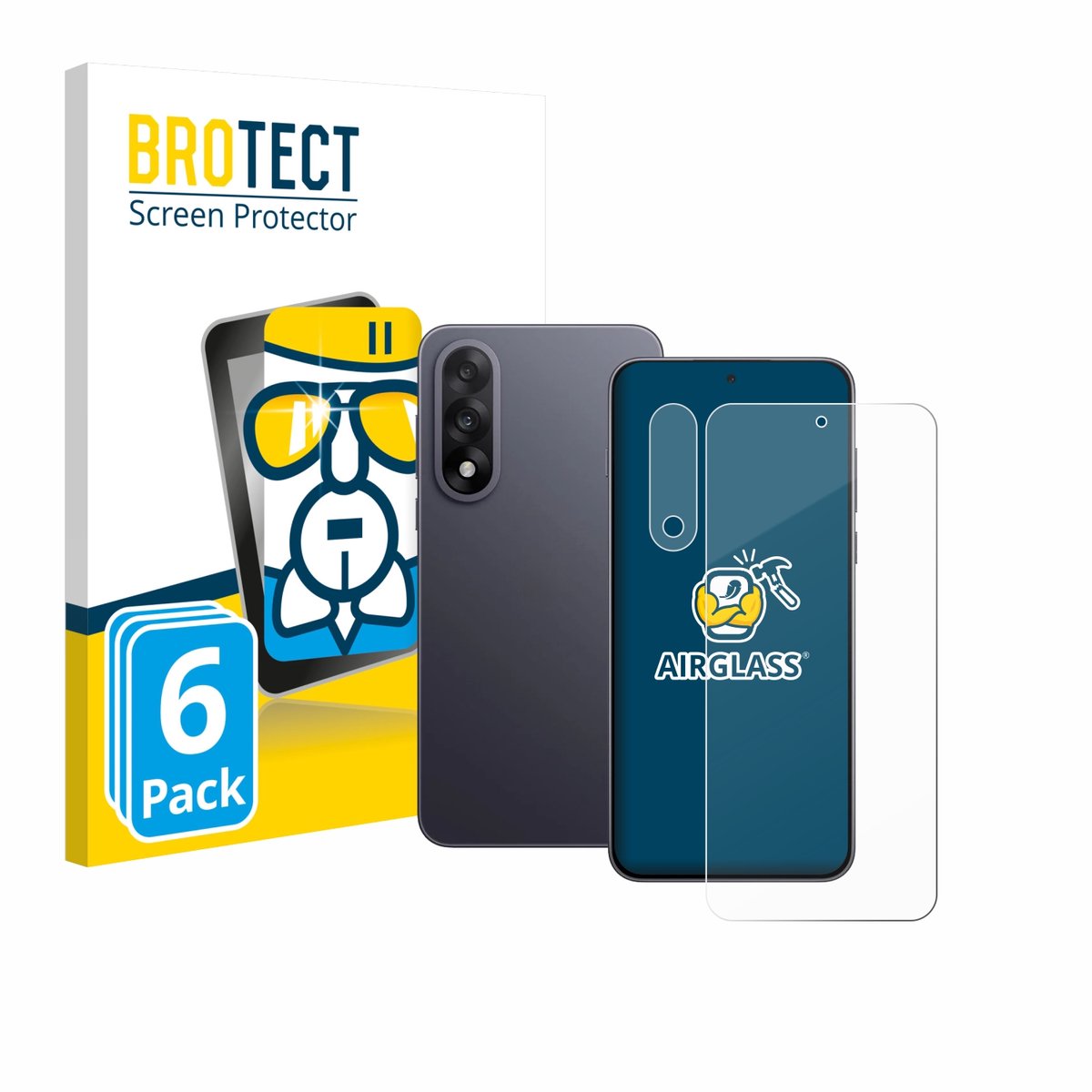 Screenprotector 6 Stuks voor OnePlus Nord 5 (Voor+Camera) Beschermglas transparant