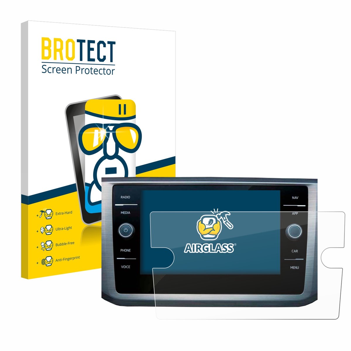 Screenprotector voor Volkswagen Passat B8 Discover Media 8" Beschermglas transparant