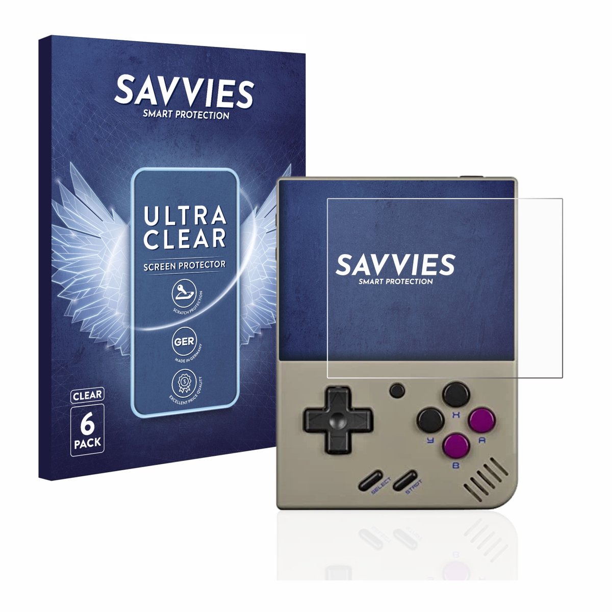 Savvies - Screenprotector voor Miyoo Mini Plus - Folie Beschermfolie transparant 6 Stuks
