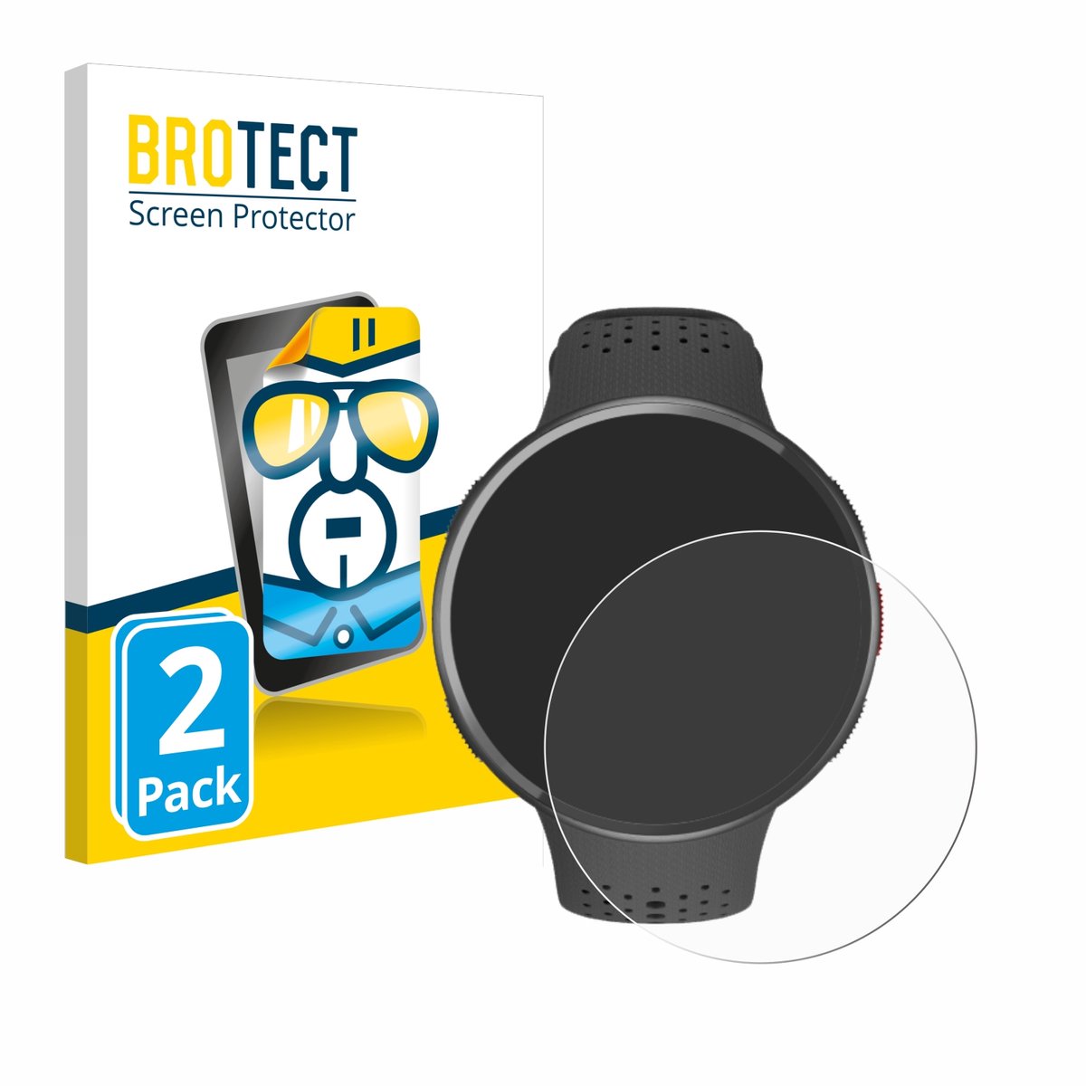 BROTECT - Screenprotector voor Polar Pacer Pro - Folie Beschermfolie transparant 2 Stuks