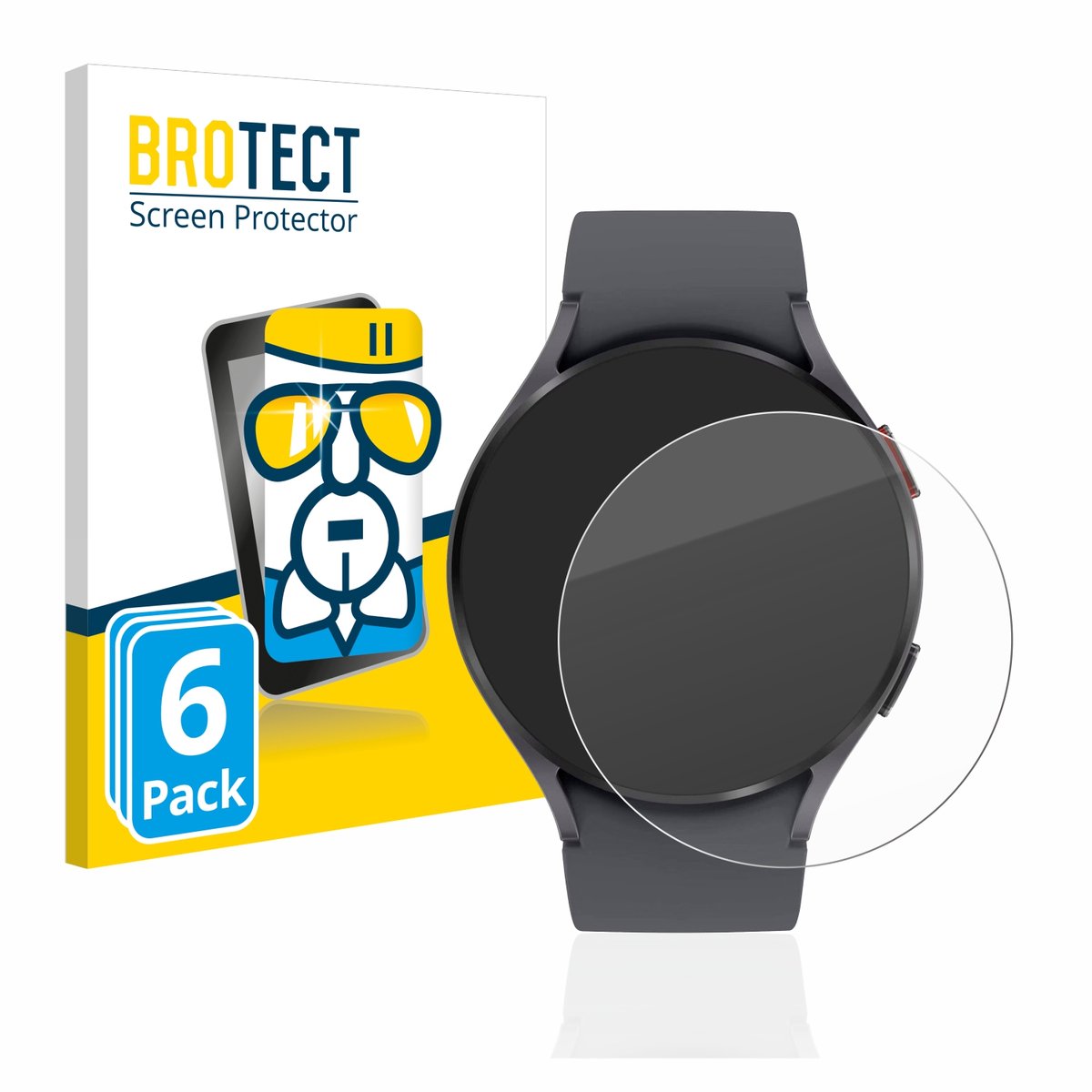 Screenprotector 6 Stuks voor Samsung Galaxy Watch 5 (44mm) Beschermglas transparant