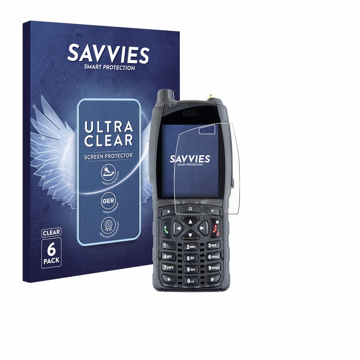 Savvies - Screenprotector voor Sepura SC20 - Folie Beschermfolie transparant 6 Stuks
