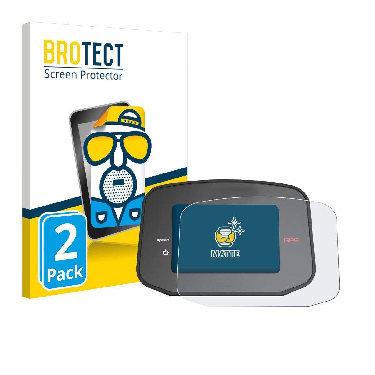 BROTECT - Screenprotector voor PowaKaddy CT8 GPS - Folie Beschermfolie matte 2 Stuks