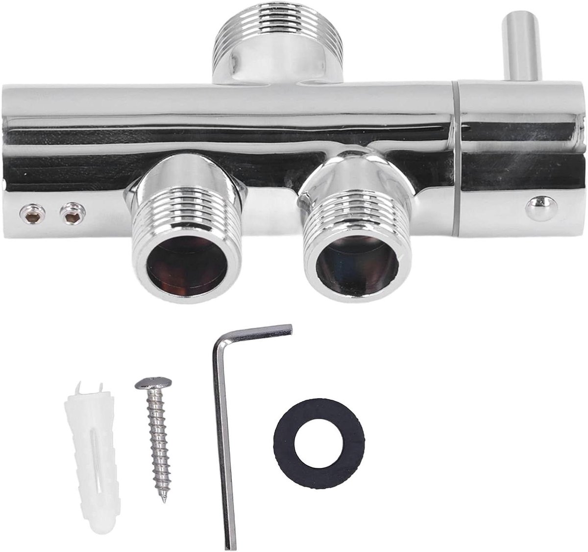 Allecto - Doucheomstelling - 3-weg - Verchroomd - G1/2 Inch - Messing - Badkamer - Wateruitgangsregeling - Afdichting - Geschikt voor Badkamer Douche