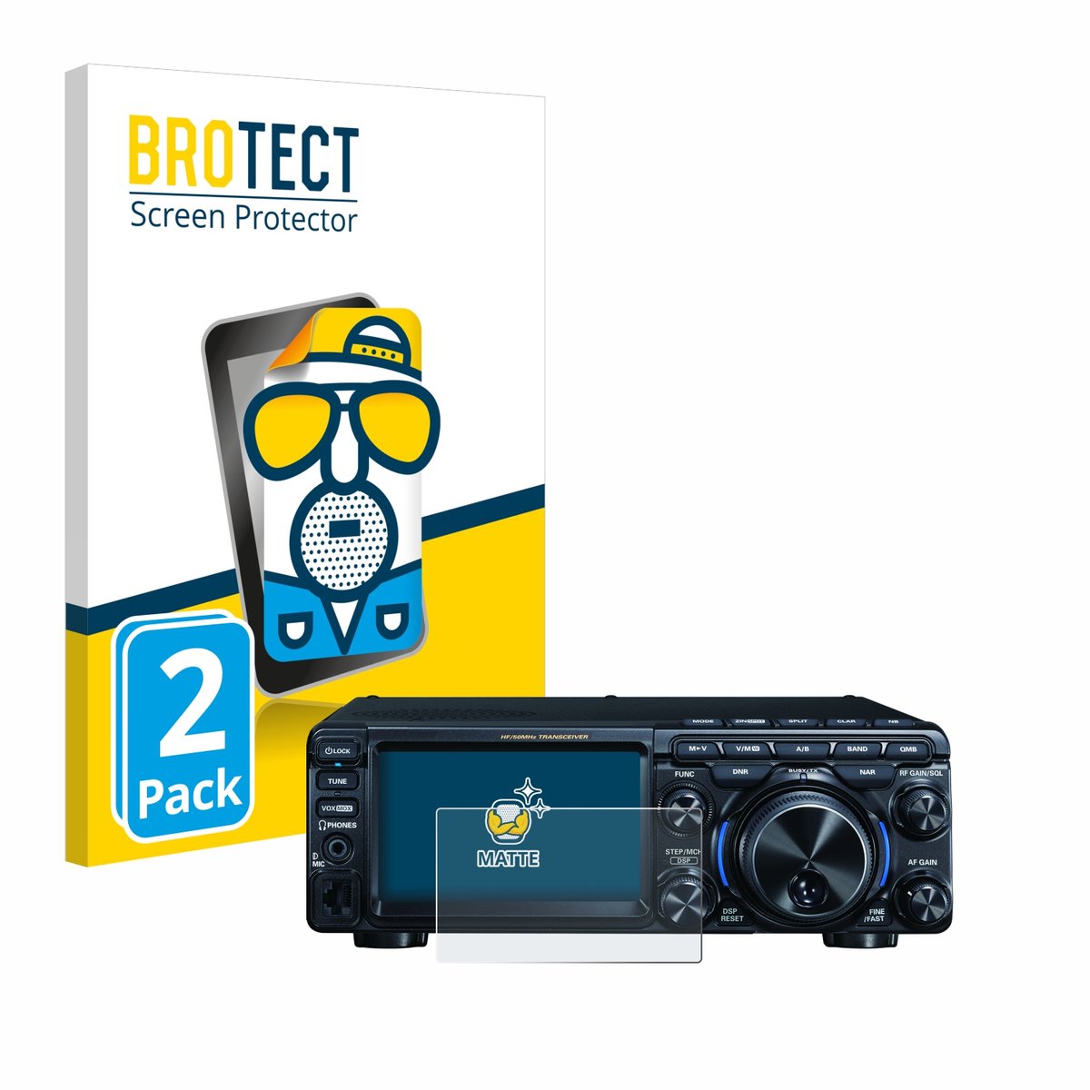 BROTECT - Screenprotector voor Yaesu FT-710 - Folie Beschermfolie matte 2 Stuks