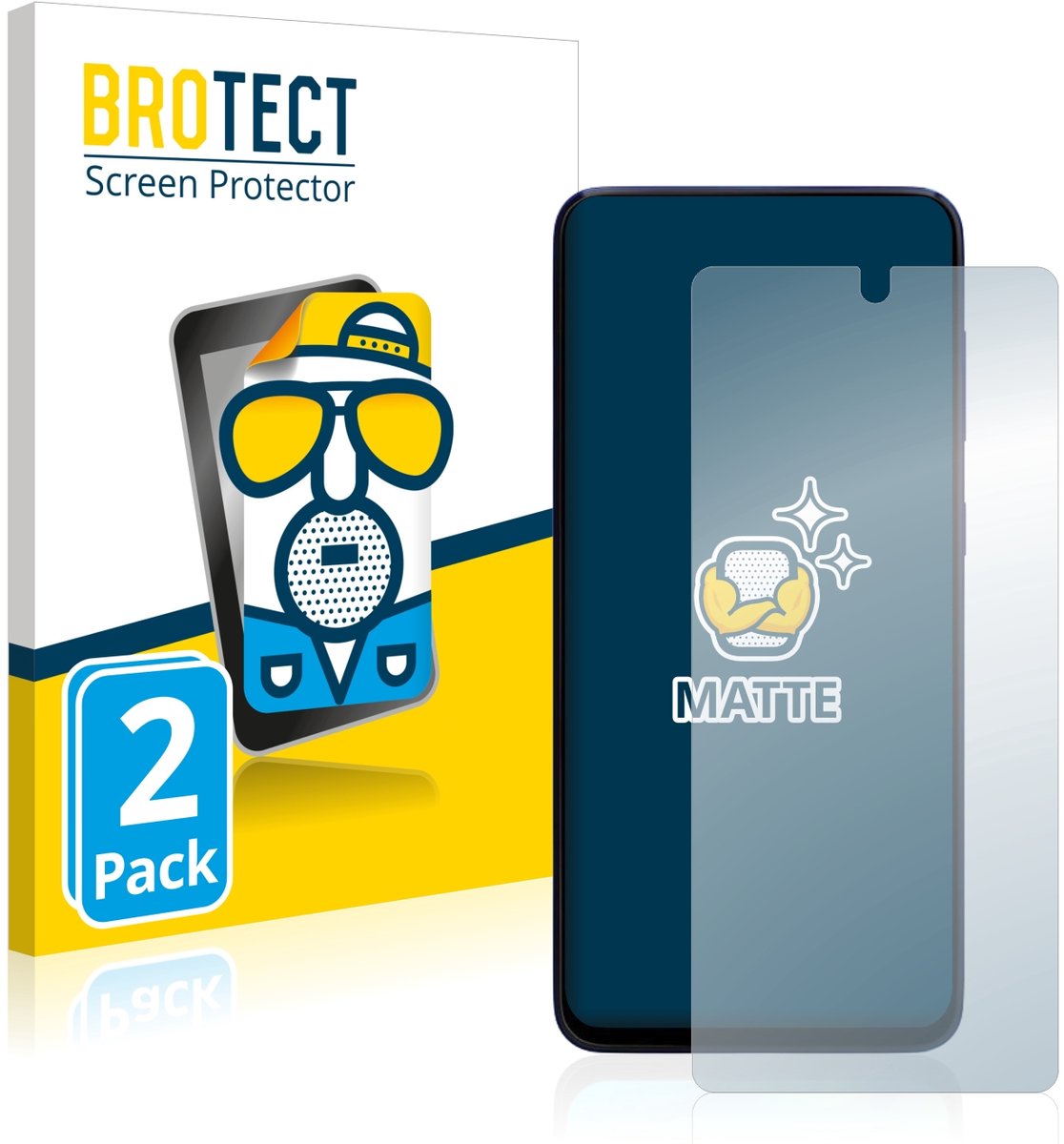 BROTECT - Screenprotector voor Samsung Galaxy M51 - Folie Beschermfolie matte 2 Stuks