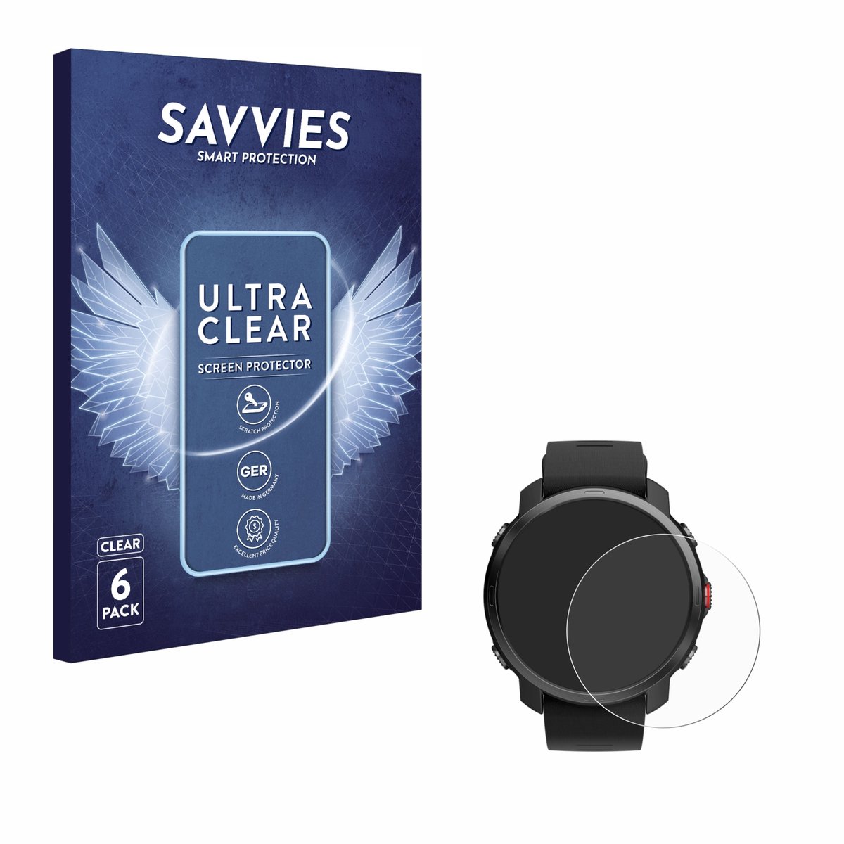 Savvies - Screenprotector voor Polar Grit X - Folie Beschermfolie transparant 6 Stuks