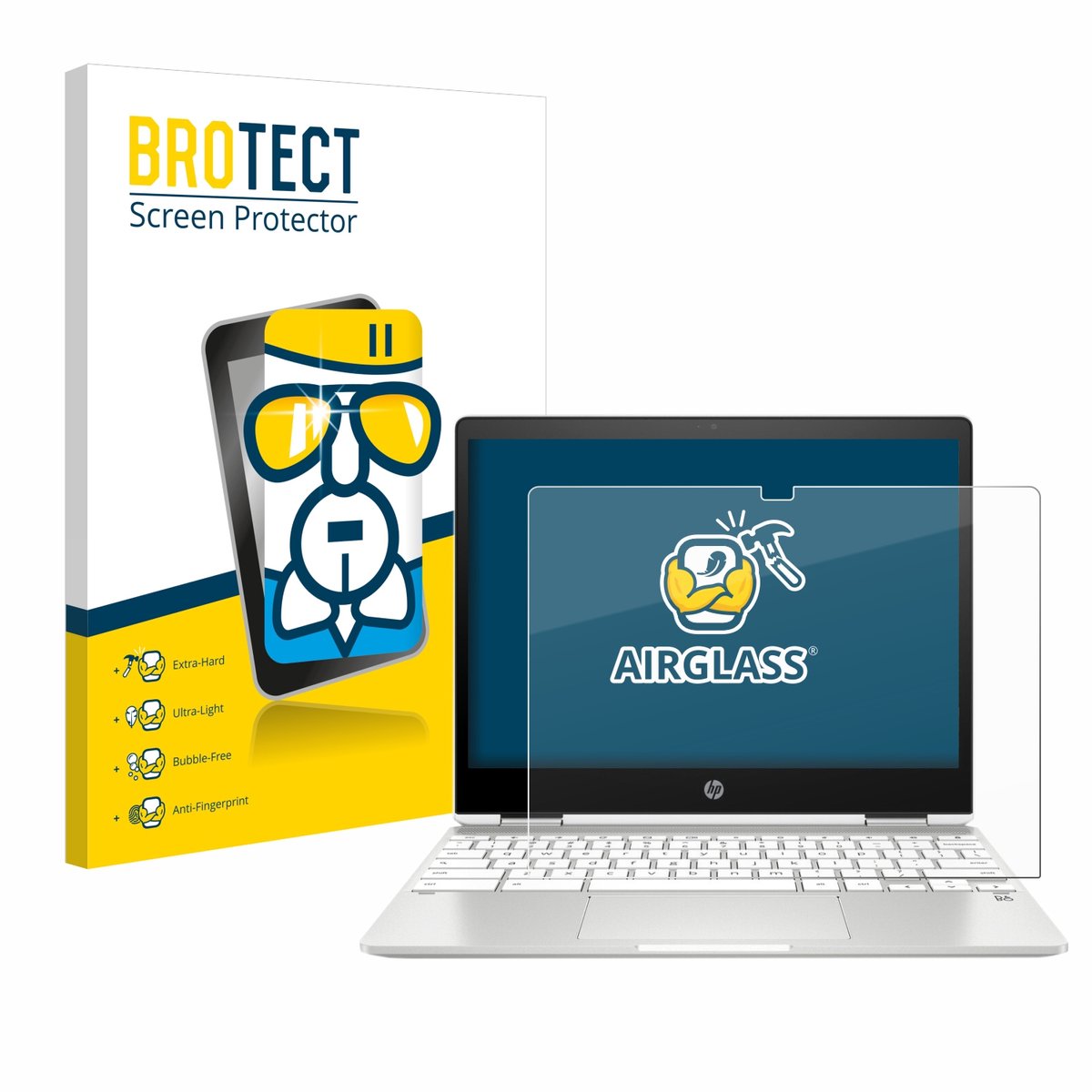 Screenprotector voor HP Chromebook x360 12b-ca0005nf Beschermglas transparant