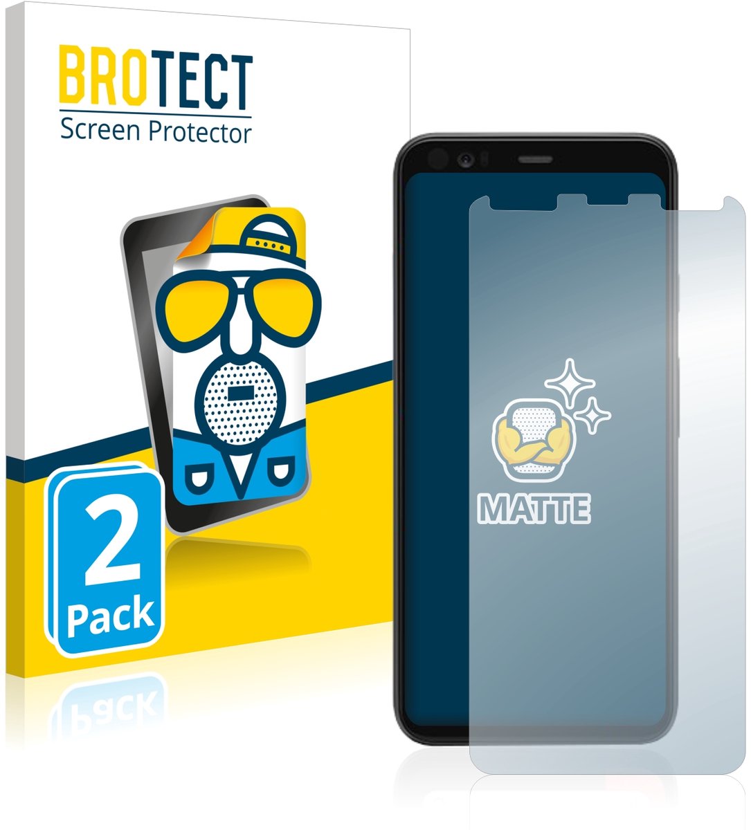 BROTECT - Screenprotector voor Google Pixel 4 - Folie Beschermfolie matte 2 Stuks