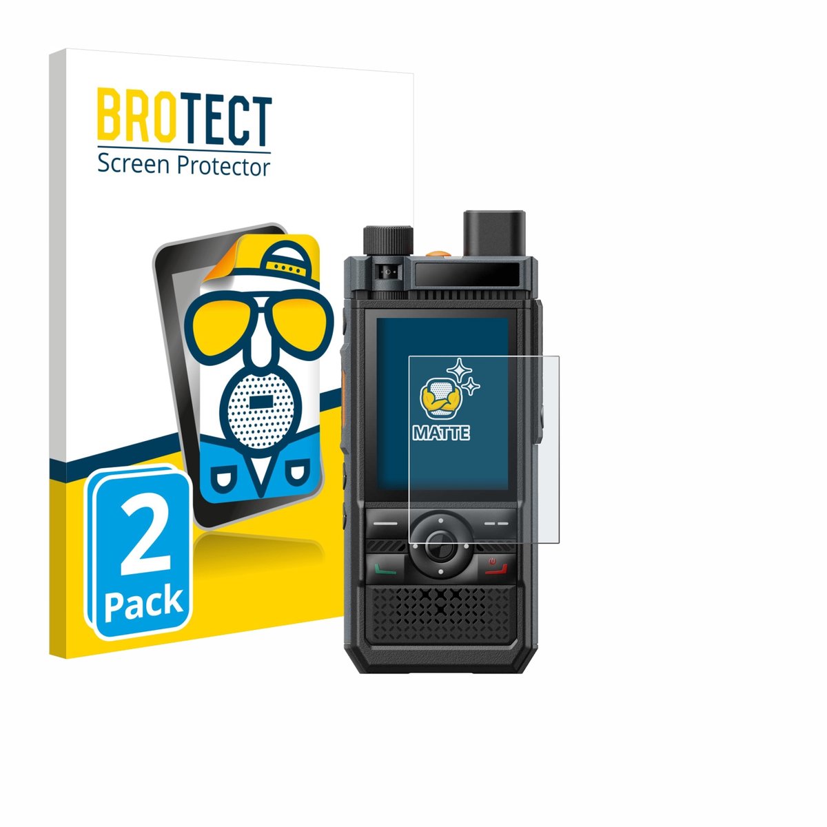 BROTECT - Screenprotector voor Hytera P50 - Folie Beschermfolie matte 2 Stuks