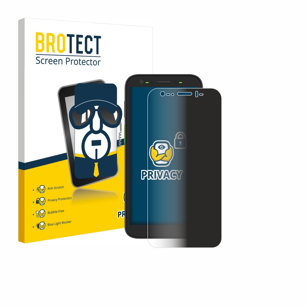 BROTECT - privacy screenprotector voor Zebra TC501 - Folie Beschermfolie Blauwlichtfilter