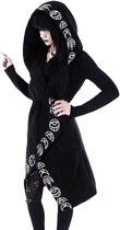 Dames Hoodie met Maanprint, Gothic en Punk Stijl Overgangsjas