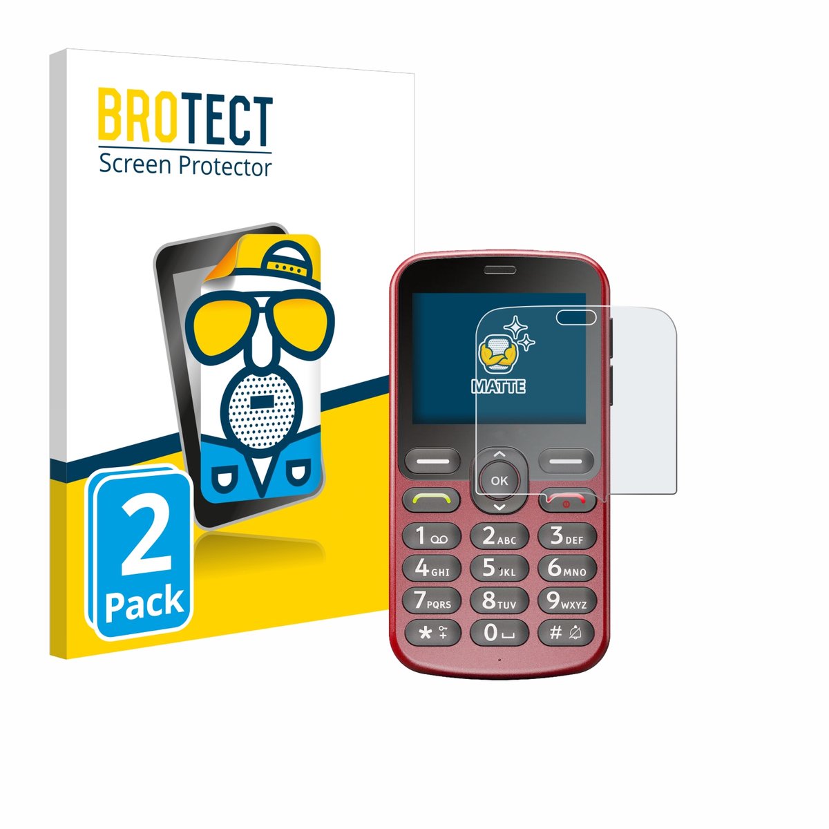 BROTECT - Screenprotector voor Doro 1880 - Folie Beschermfolie matte 2 Stuks