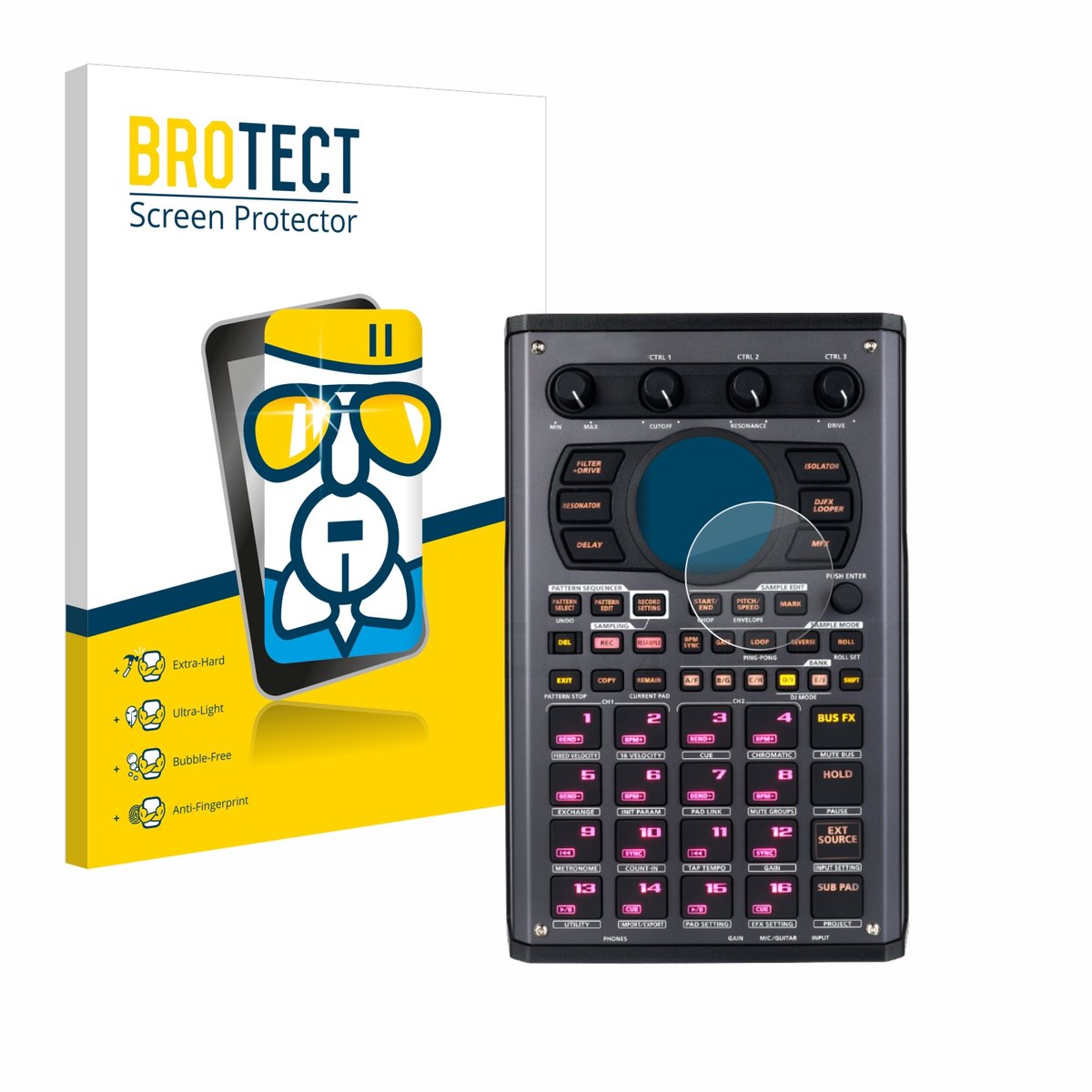 Screenprotector voor Roland SP-404MKII Beschermglas transparant