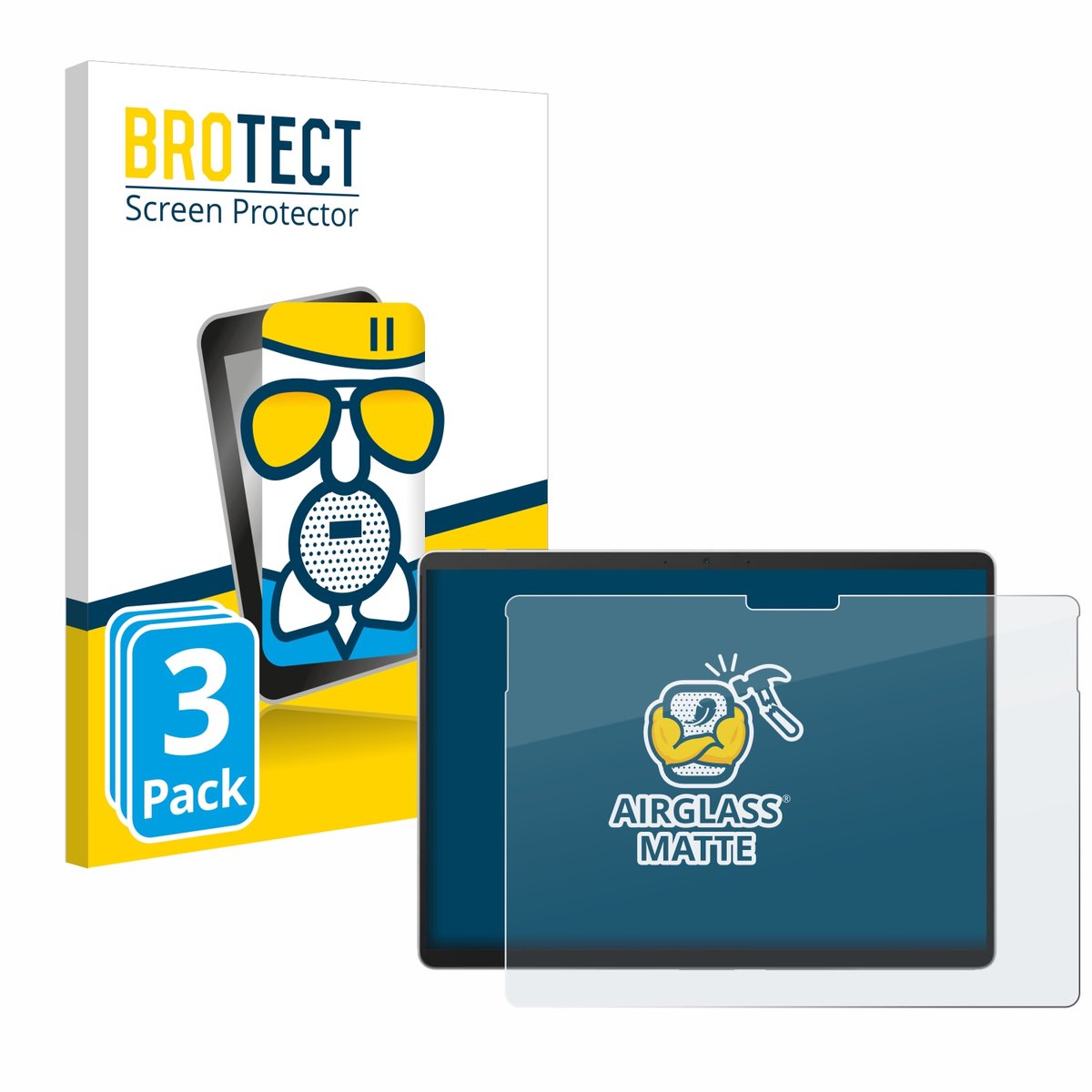 BROTECT - Screenprotector voor Microsoft Surface Pro 9 - Folie Beschermfolie Beschermglas matte 3 Stuks