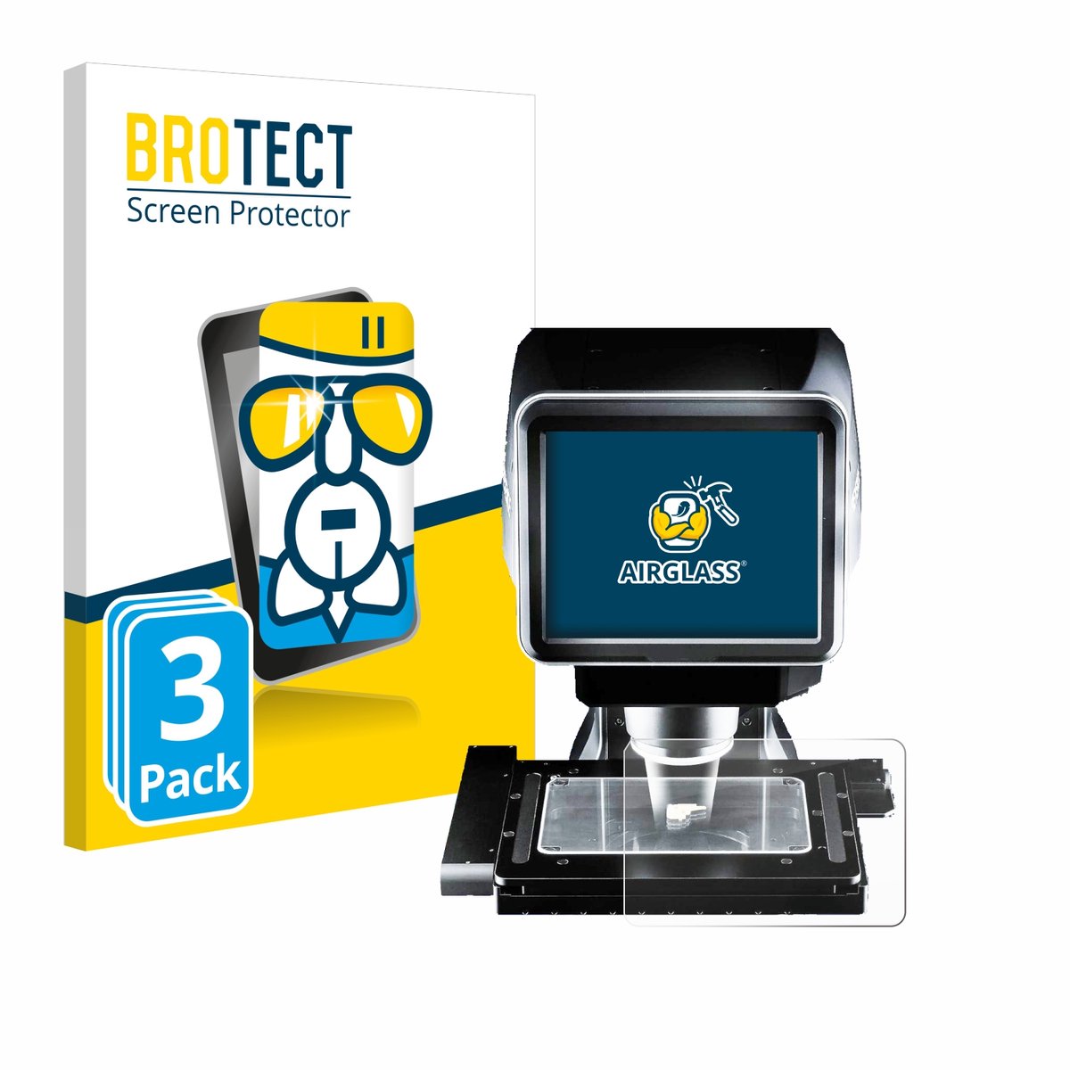 Screenprotector 3 Stuks voor Keyence LM-1100 Glazen blad Beschermglas transparant