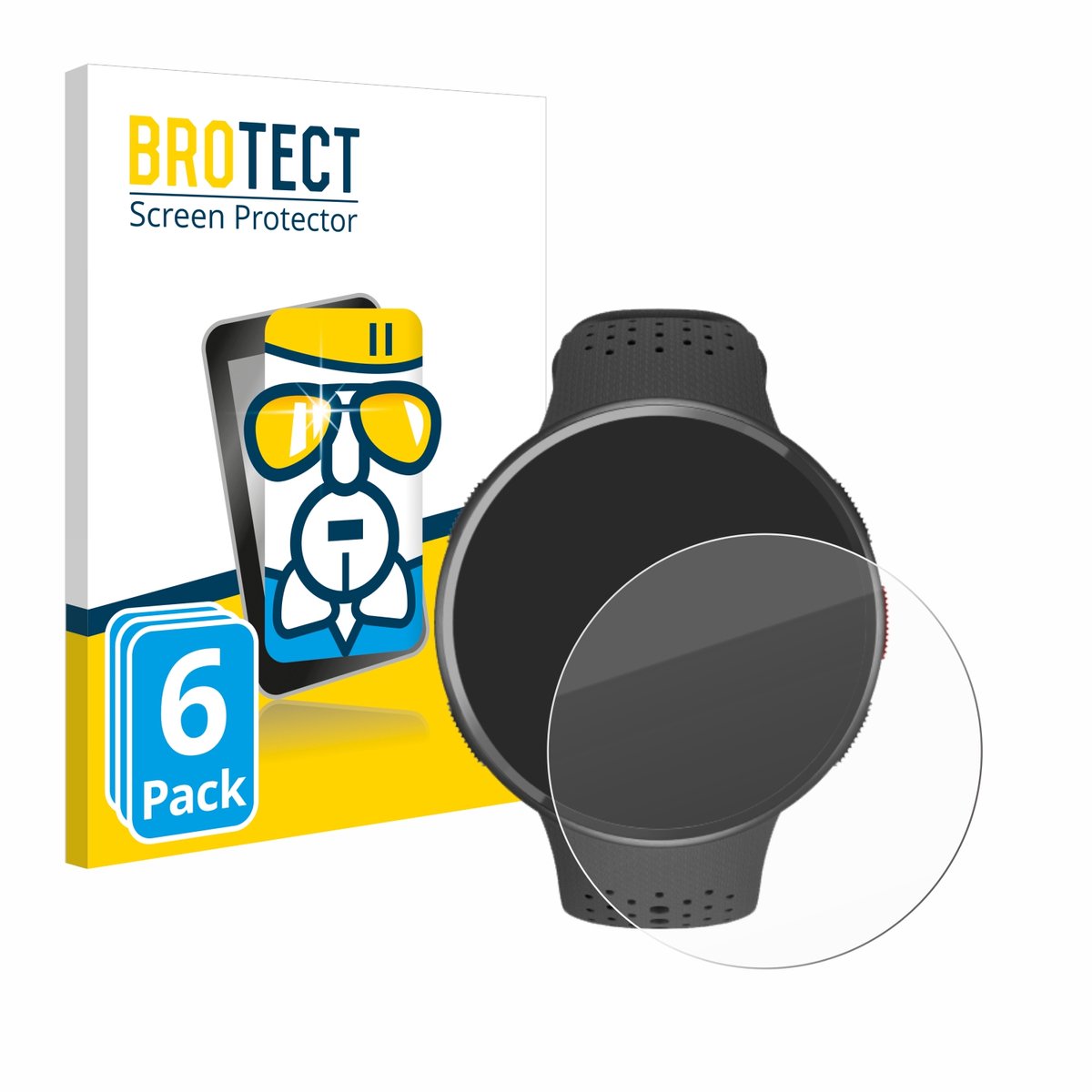 Screenprotector 6 Stuks voor Polar Pacer Pro Beschermglas transparant