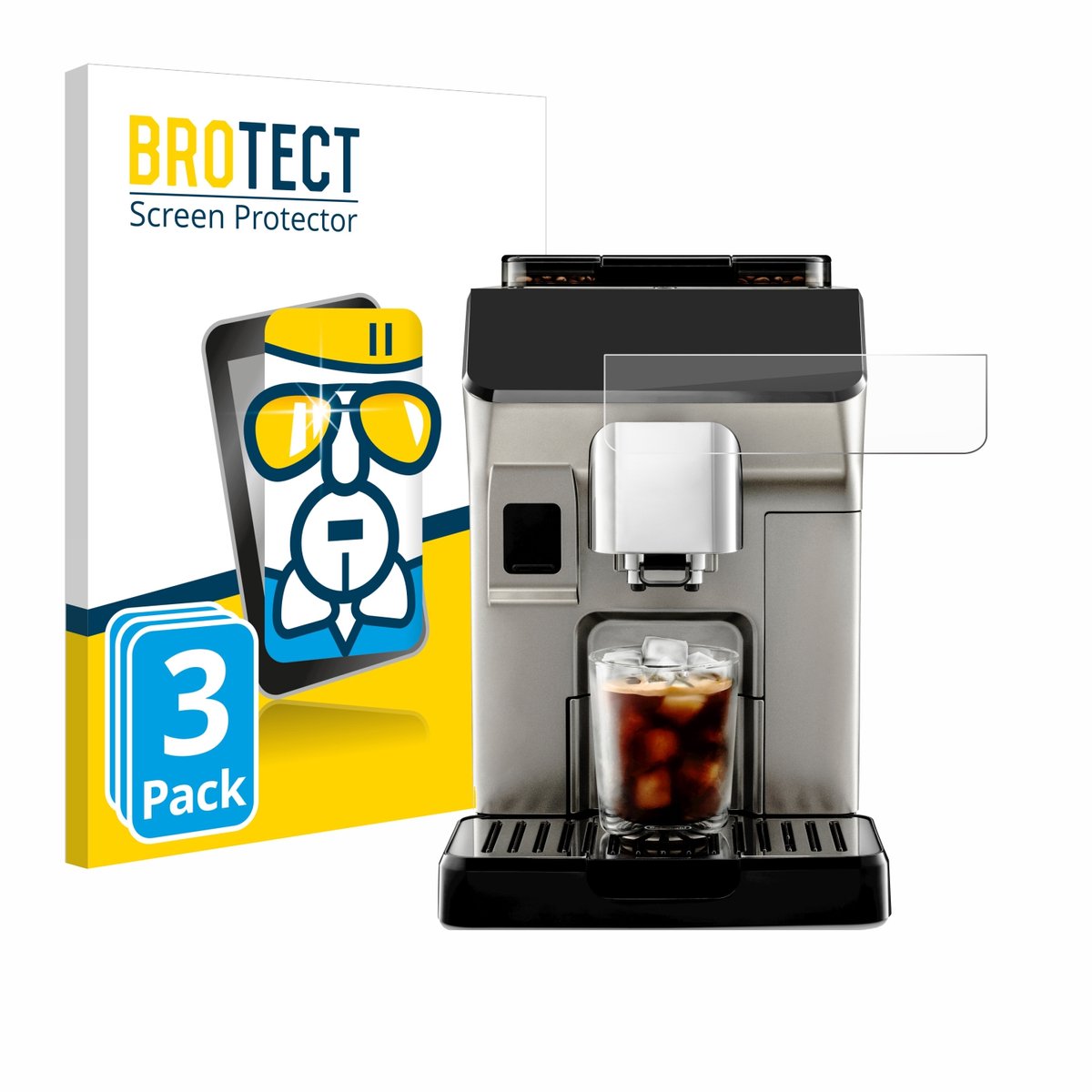 Screenprotector 3 Stuks voor DeLonghi Eletta Explore Beschermglas transparant