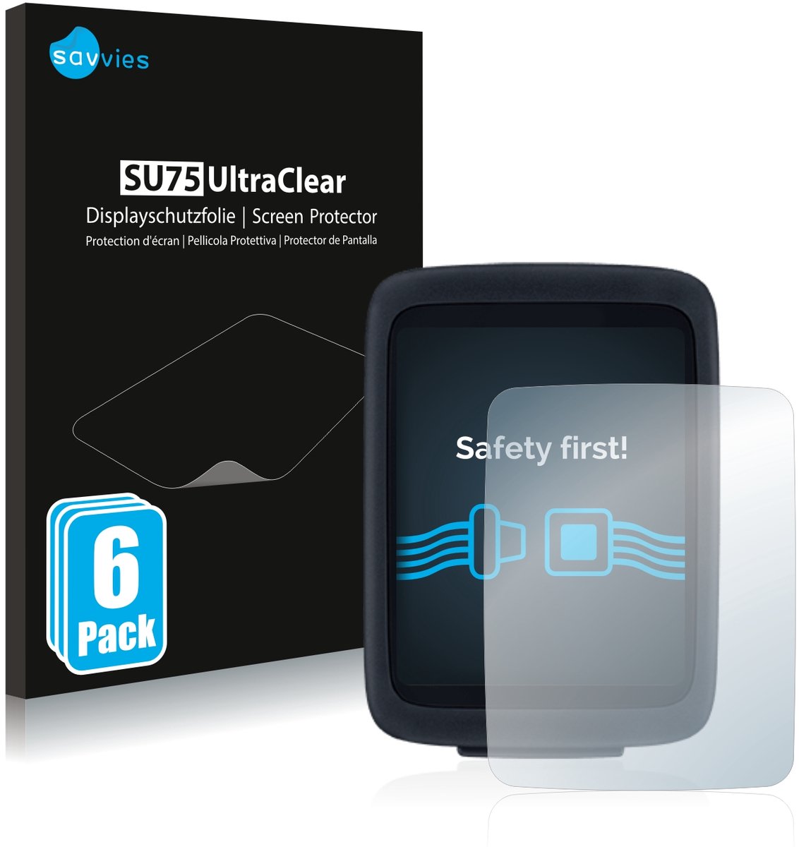 Savvies - Screenprotector voor Sigma BC 10.0 WL - Folie Beschermfolie transparant 6 Stuks
