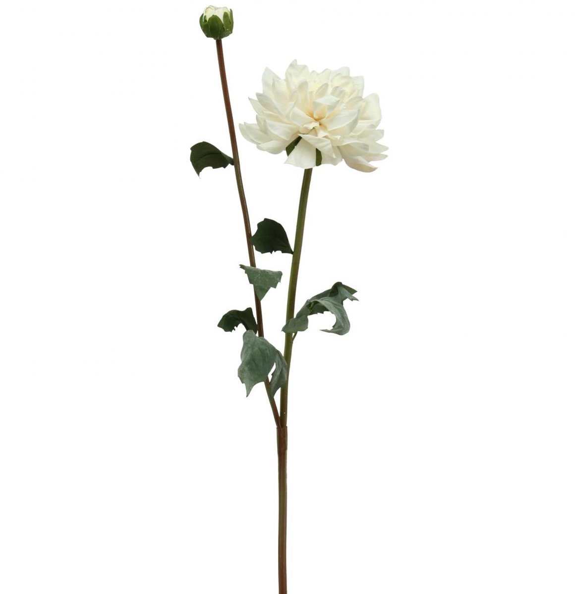 Viana Kunstbloem Dahlia Wit Kunstbloem met knop H57cm