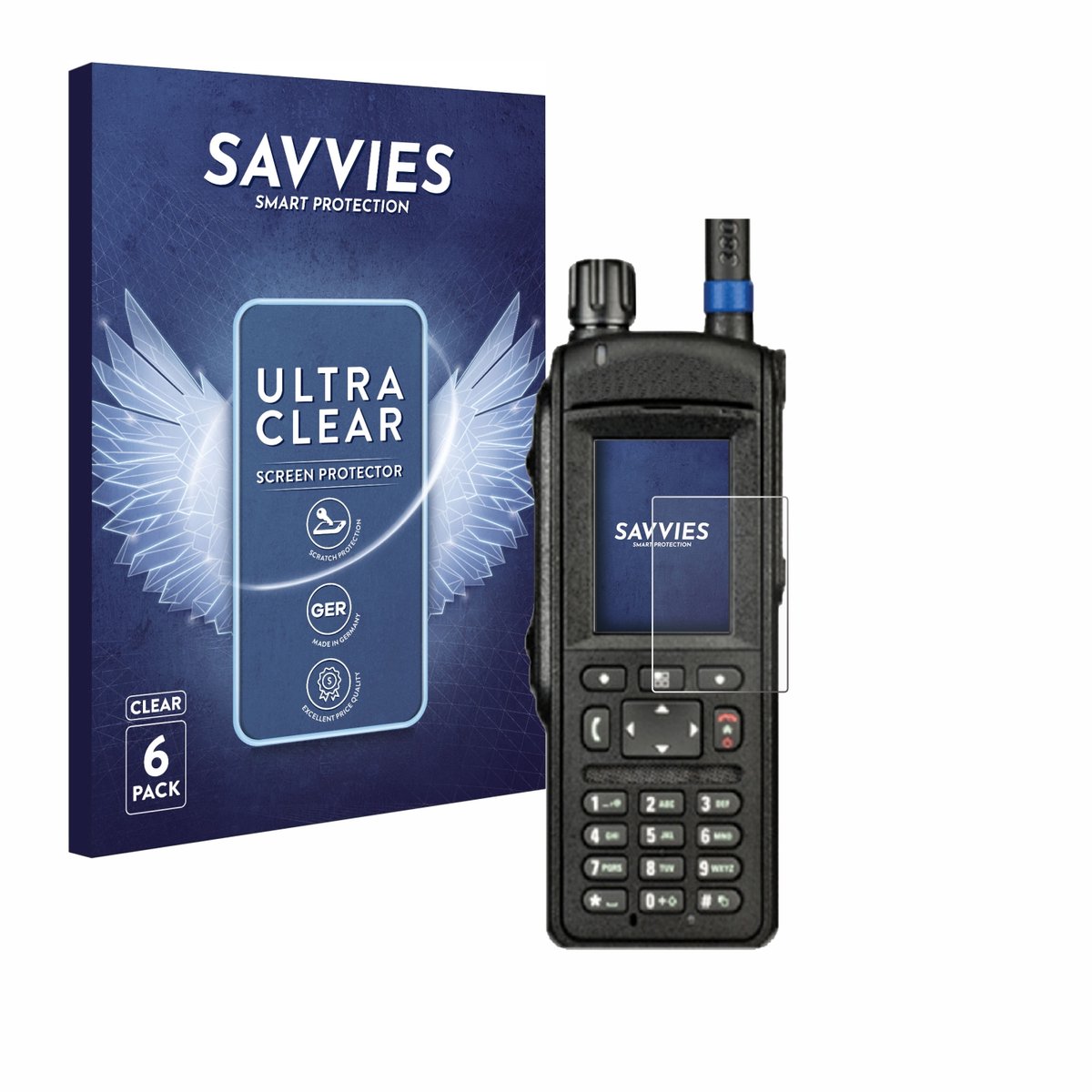 Savvies - Screenprotector voor Motorola MTP6650 - Folie Beschermfolie transparant 6 Stuks