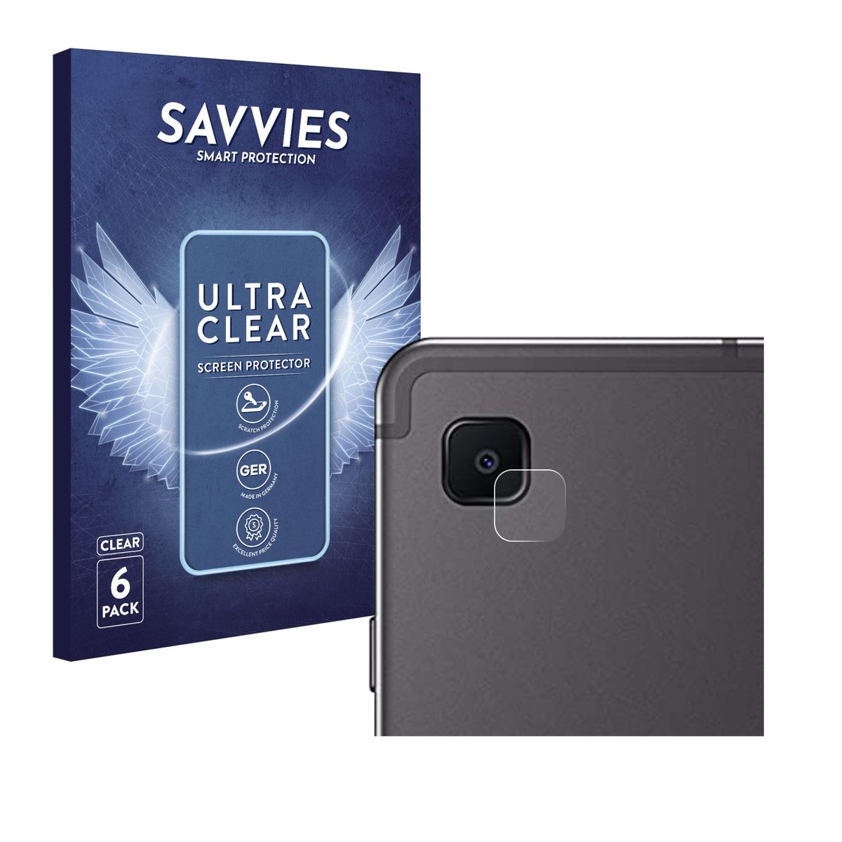 Savvies - Screenprotector voor Samsung Galaxy Tab S6 Lite LTE 2024 (ALLEEN Camera Lens) - Folie Beschermfolie transparant 6 Stuks