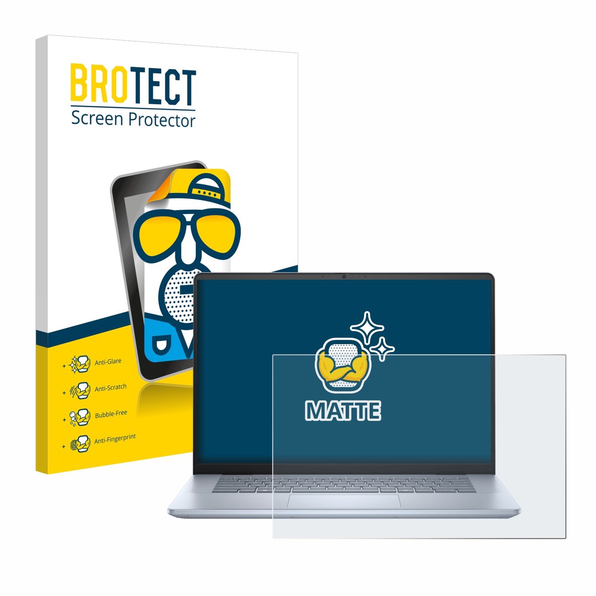 BROTECT - Screenprotector voor Dell Inspiron 16 Plus 7640 - Folie Beschermfolie matte