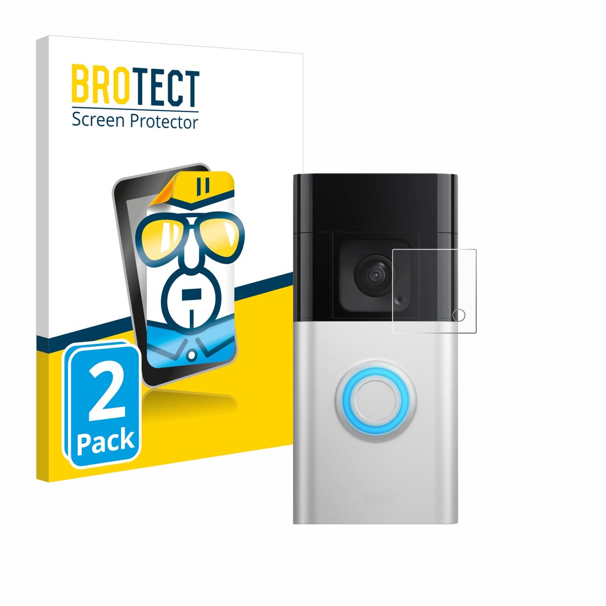 BROTECT - Screenprotector voor Ring Battery Video Doorbell Pro - Folie Beschermfolie transparant 2 Stuks