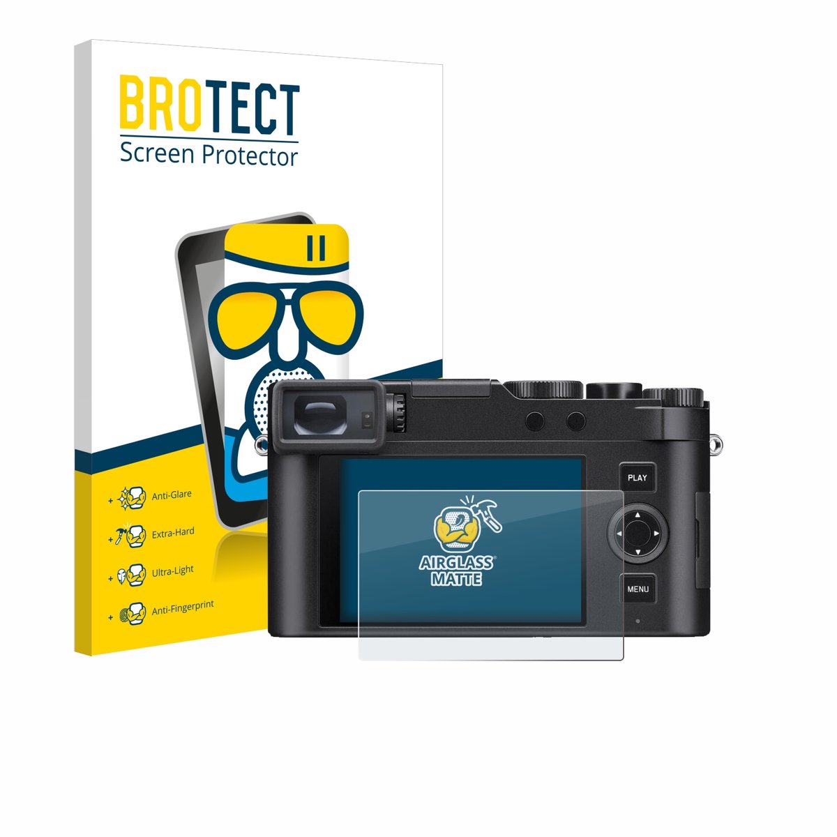 BROTECT - Screenprotector voor Leica D-Lux 8 - Folie Beschermfolie Beschermglas matte