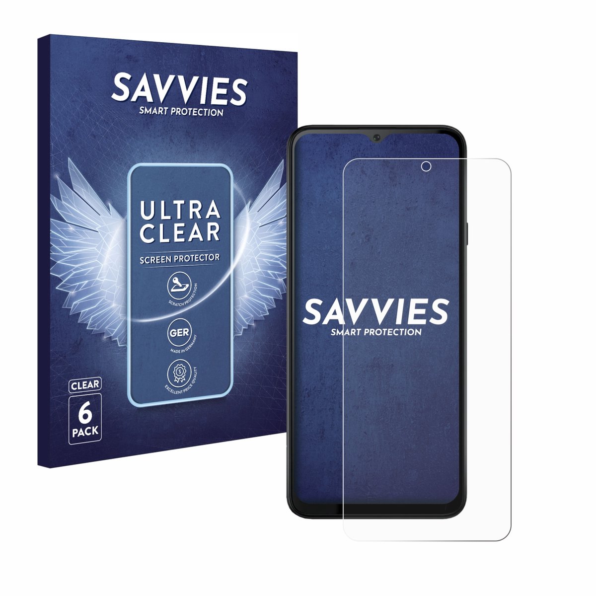 Savvies - Screenprotector voor Cubot Note 50 - Folie Beschermfolie transparant 6 Stuks